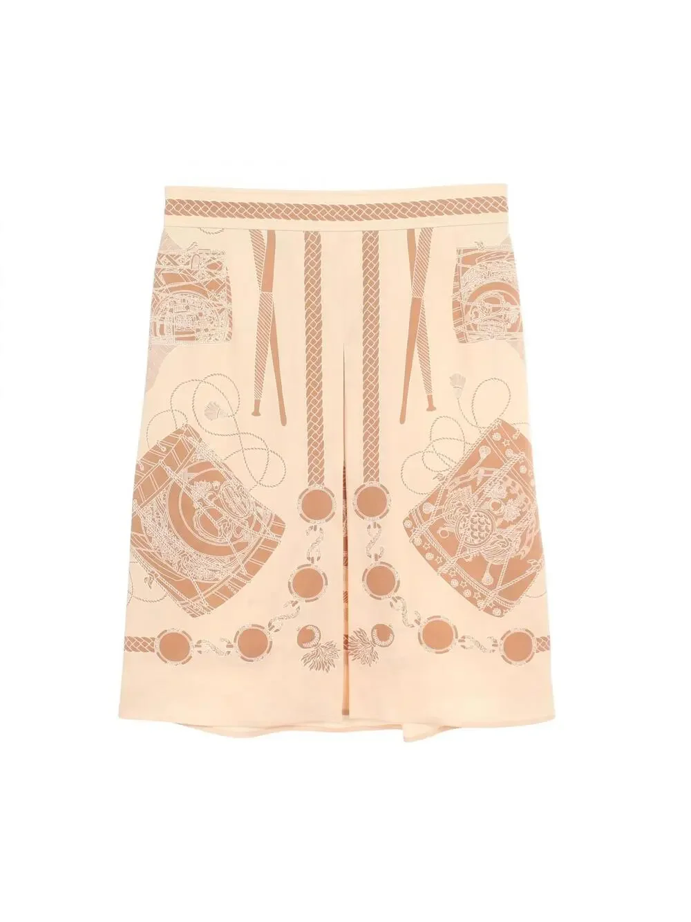 Hermes Les Tambours Skirt #36 Silk #291638H64B